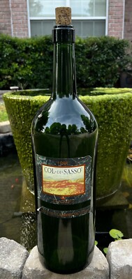 Vintage 1998 COL-DI-SASSO Banfi Toscana Large Empty Glass Wine Bottle 22  Tall