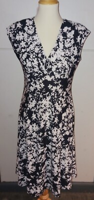 Chaps Size Medium Floral Maxi Dress Bohemian Beachy Romantic 