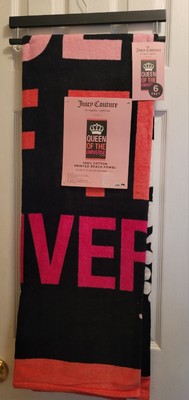  Juicy Couture beach towel ''Queen Of The Universe '' 36'' X 72'' Brand New With Tag