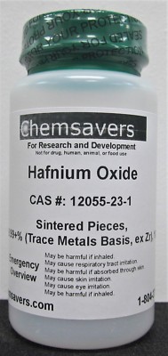 Hafnium Oxide, Sintered Pieces,  99.99+% (Trace Metals Basis, ex Zr), 10g