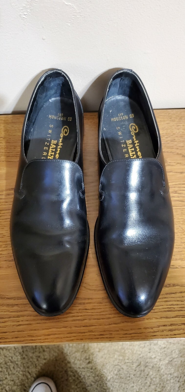 BALLY Men's Continental Blck Leather Loafer Slip On Houston