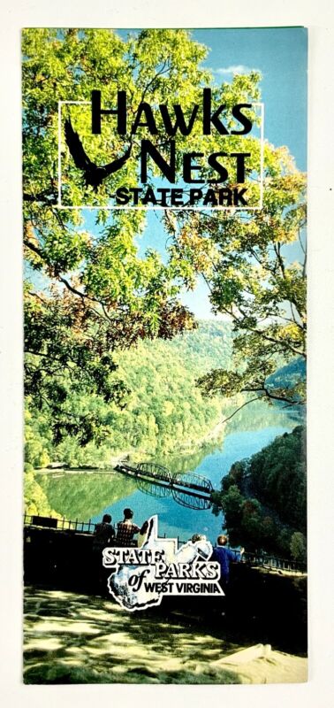 1980s Hawks Nest State Park West Virginia Lodging Museum Vintage Travel Brochure