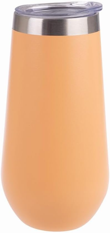 Stainless Steel Double Wall Insulated Champagne Flute 180 Ml - Matte Rockmelon
