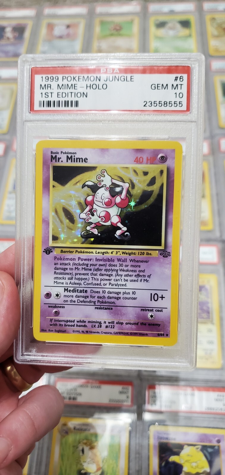 PSA 10 First Edition Jungle Holo Mr. Mime 6/64 🔮 ULTRA Low