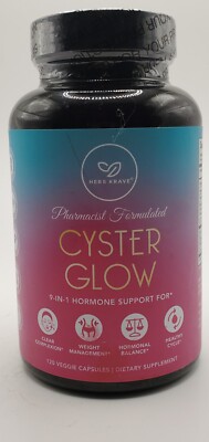 Herb Krave- Cyster Glow Natural Hormone Support for Women - 120 caps - EXP 03/27