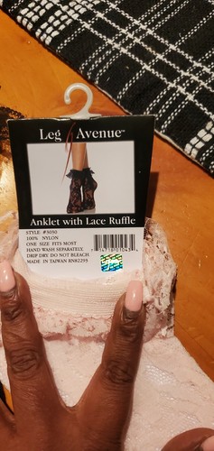 Leg Avenue 3048 Galaxy Net Ruffle Ankle Socks