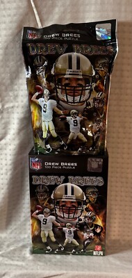 2 NEW 2014-15 MASTERPIECES DREW BREES NEW ORLEANS SAINTS - 100 Pc SEALED PUZZLES