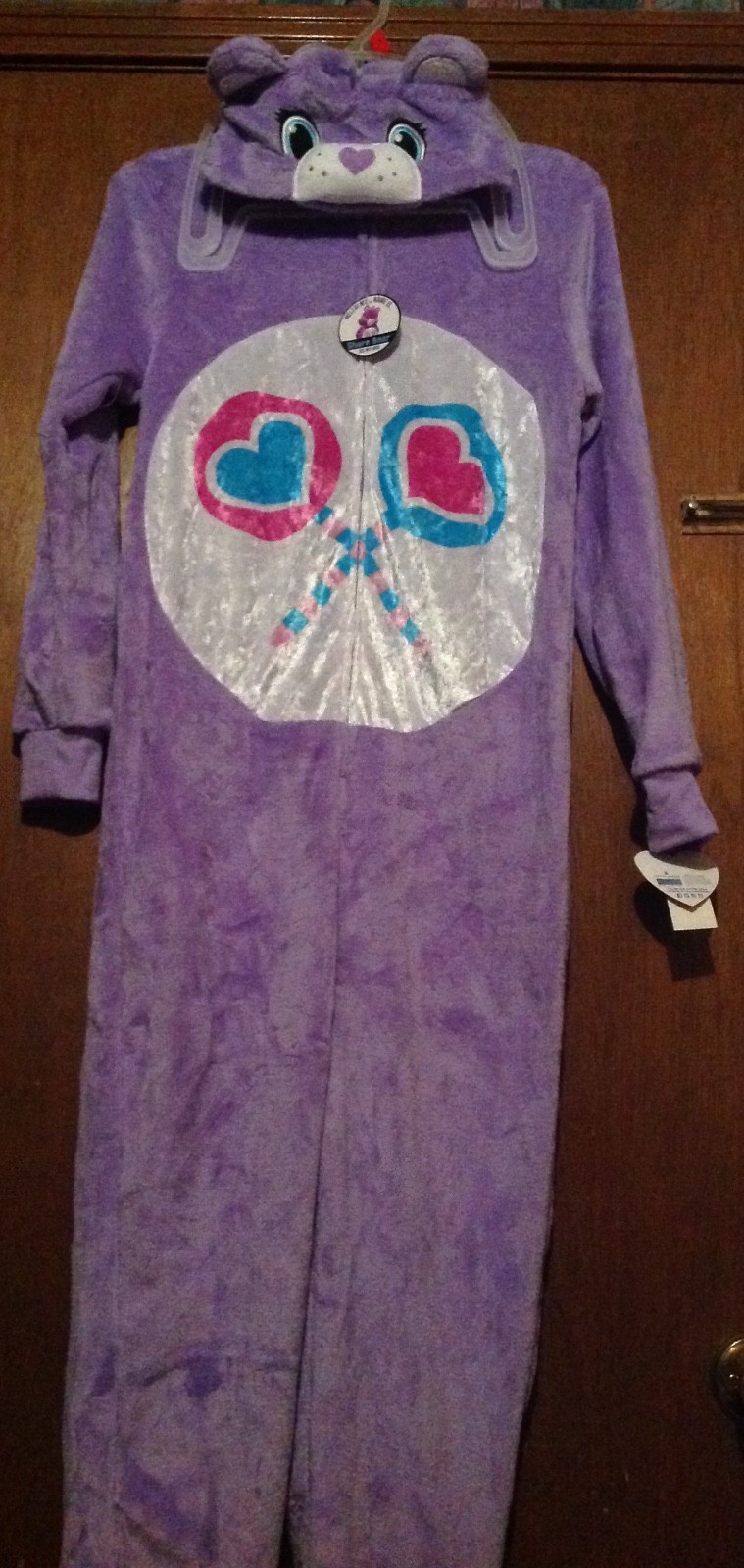 2XL SHARE BEAR Care Bear Women's Union Suit LILAC Halloween Costume Pajamas