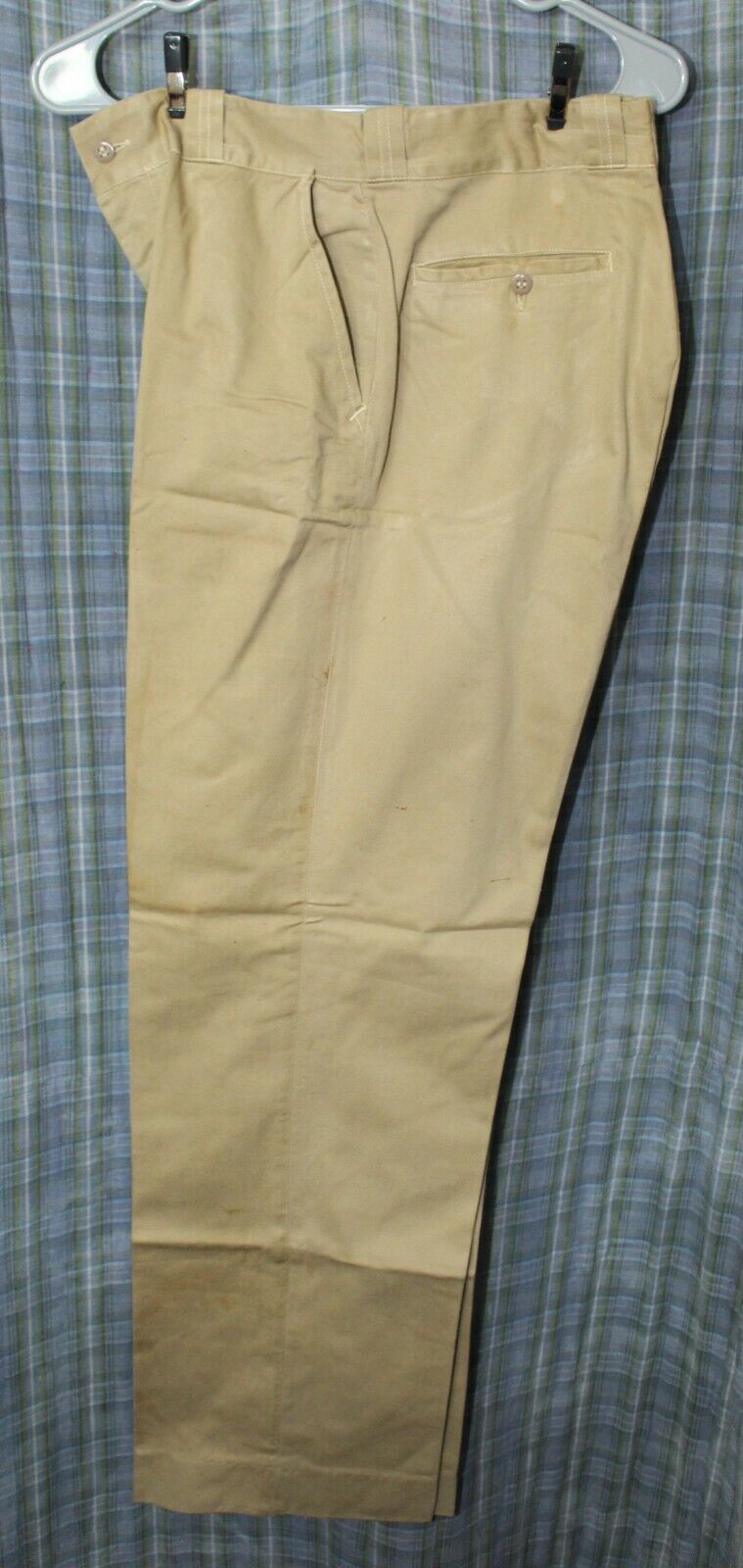 Vtg Late 1950's Early 1960's US Army Khaki Chino Trousers Vtg Late 1950's Early 1960's US Army Khaki Chino Trousers