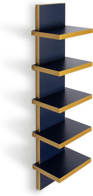 5 Tier Wall Shelves, Vertical Column Shelf Floating Storage Home Decor Organizer