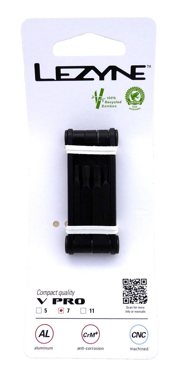 LEZYNE V PRO 7 Hex Torx Screwdriver Bicycle Multi-Tool : BLACK