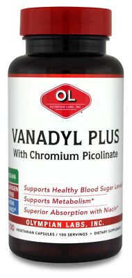 Olympian Labs Vanadyl Plus с хромом 10 мг 100 капсул