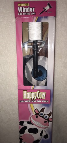 Happy Cow Kids Kite Jumbo Deluxe 58” Fiberglass Airframe RipStop Nylon Skytails