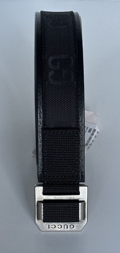 Pre-owned Gucci Women's Gg Supreme Monogram Leather/fabric Belt Black 80/32 It 684485 In Brown