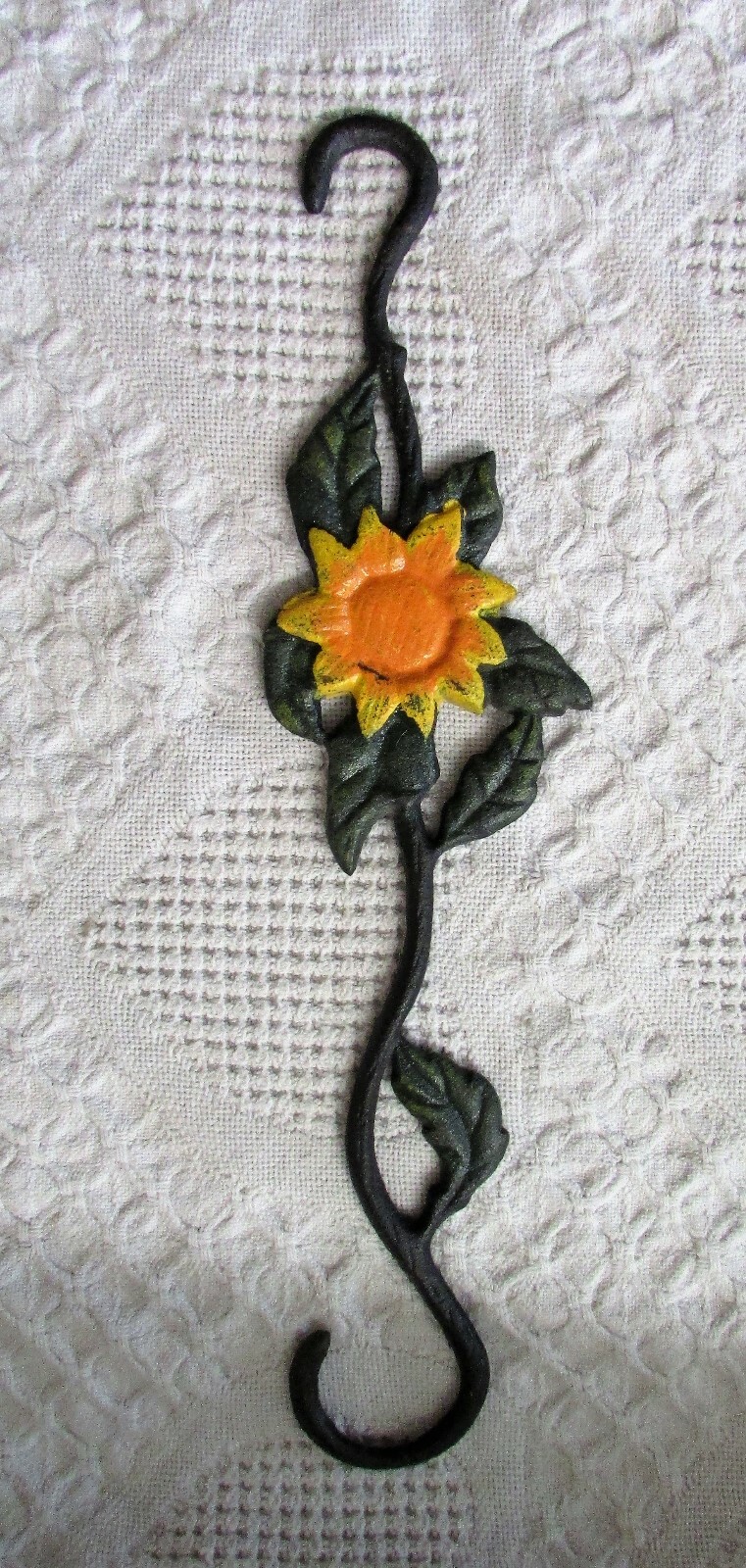 Cast Iron Sunflower Hanging Plant Holder