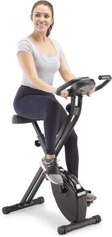 Foldable Upright Exercise Bike with Adjustable Resistance fo