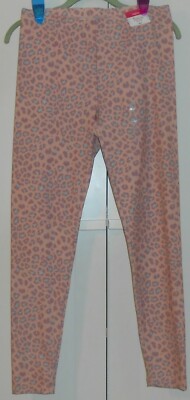 WOMEN'S FLIRTITUDE ACTIVE ROSE CHEETAH PRINT JERSEY LEGGINGS - SIZE LARGE JRS