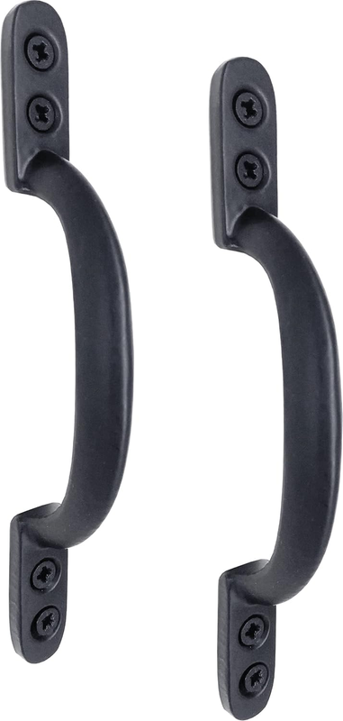 IRONTITE 2 Pack D Handle 150Mm (6") Black, Hotbed Pull Handle for Wooden Gates,
