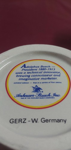 Vintage Michelob Stoneware Gerz German Stein Mug Anheuser Busch Limited Edition