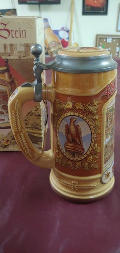 ANHEUSER BUSCH BUDWEISER STEIN 1988 Classic Edition #1lidded
