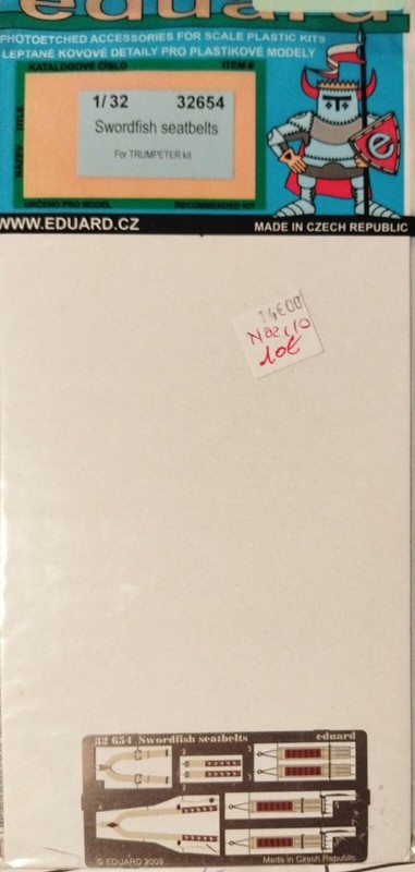 Eduard32654 Swordfish Seatbelts For Trumpeter 1/32