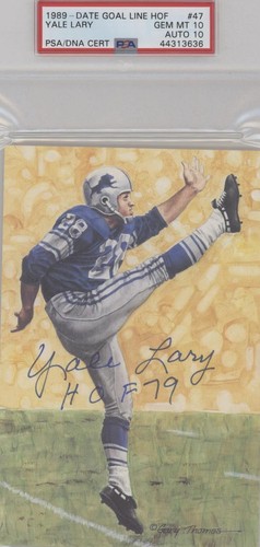 1989-Present Goal Line Art Pro Football Hall of Fame Collection Yale Lary #47