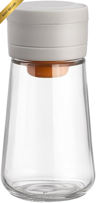 220Ml Clear Sugar Shaker, Salt Dispenser with Weighted Pour Spout for Easy Dispe