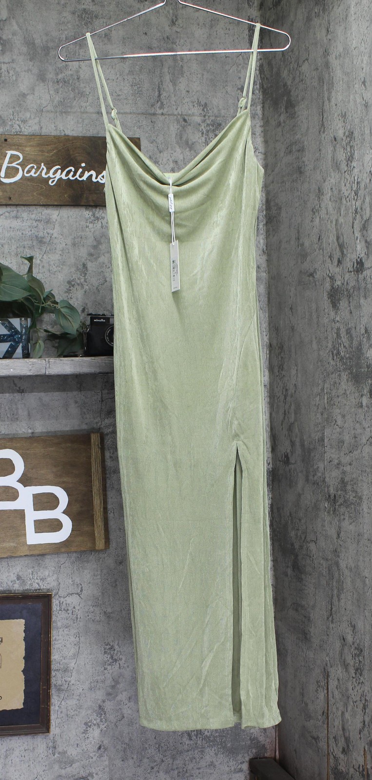 petal And Pup Womens Side Slit Diani Knit Dress Olive Green 4 | eBay