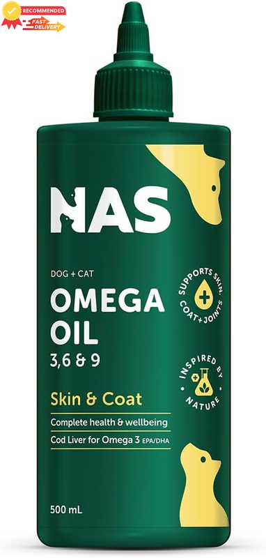Omega 3 6 9 Fish Oil Dogs Cats EPA DHA Digestion Joint Skin Coat 500ml Liquid