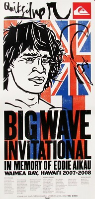 2007 Mint Original Eddie Aikau Waimea Hawaii Big Wave Surfing Contest Poster