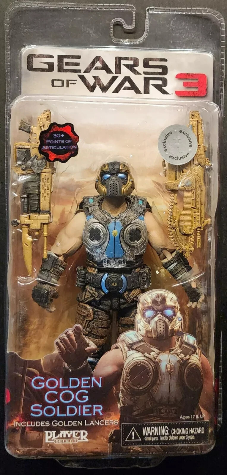NECA Gears of War 3 COG SOLDIER w/ Retro Lancer 7