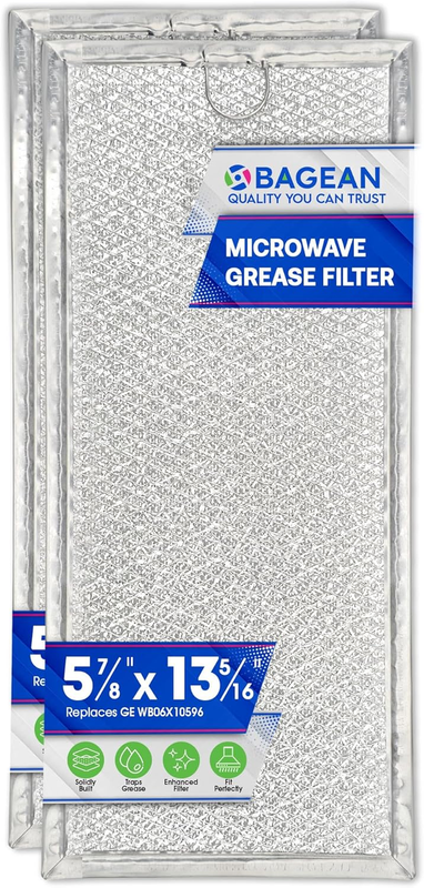 Microwave Grease Filter WB06X10596 Replacement For Many GE Microwaves (2-Pack)