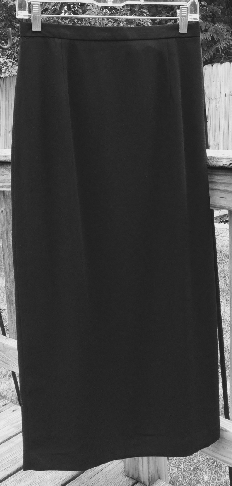 Black Career Skirt Casual Corner Long/Mid Length Pencil/Straight Lined Size 8 LN