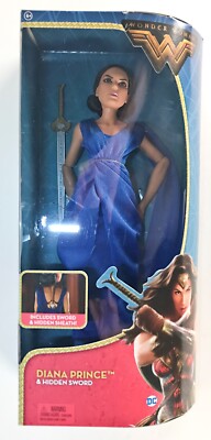 MATEL Wonder Woman 12  1/6 scale Diana Prince & Hidden Sword blue dress