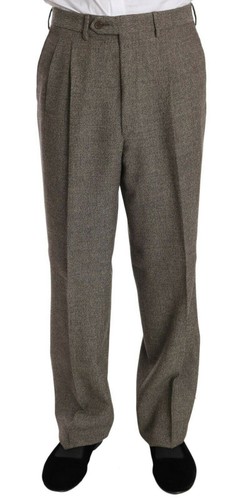 Pre-owned Dolce & Gabbana Dolce&gabbana Men Gray Suit 100% Wool Solid Oversized Three Buttons Blazer Pants