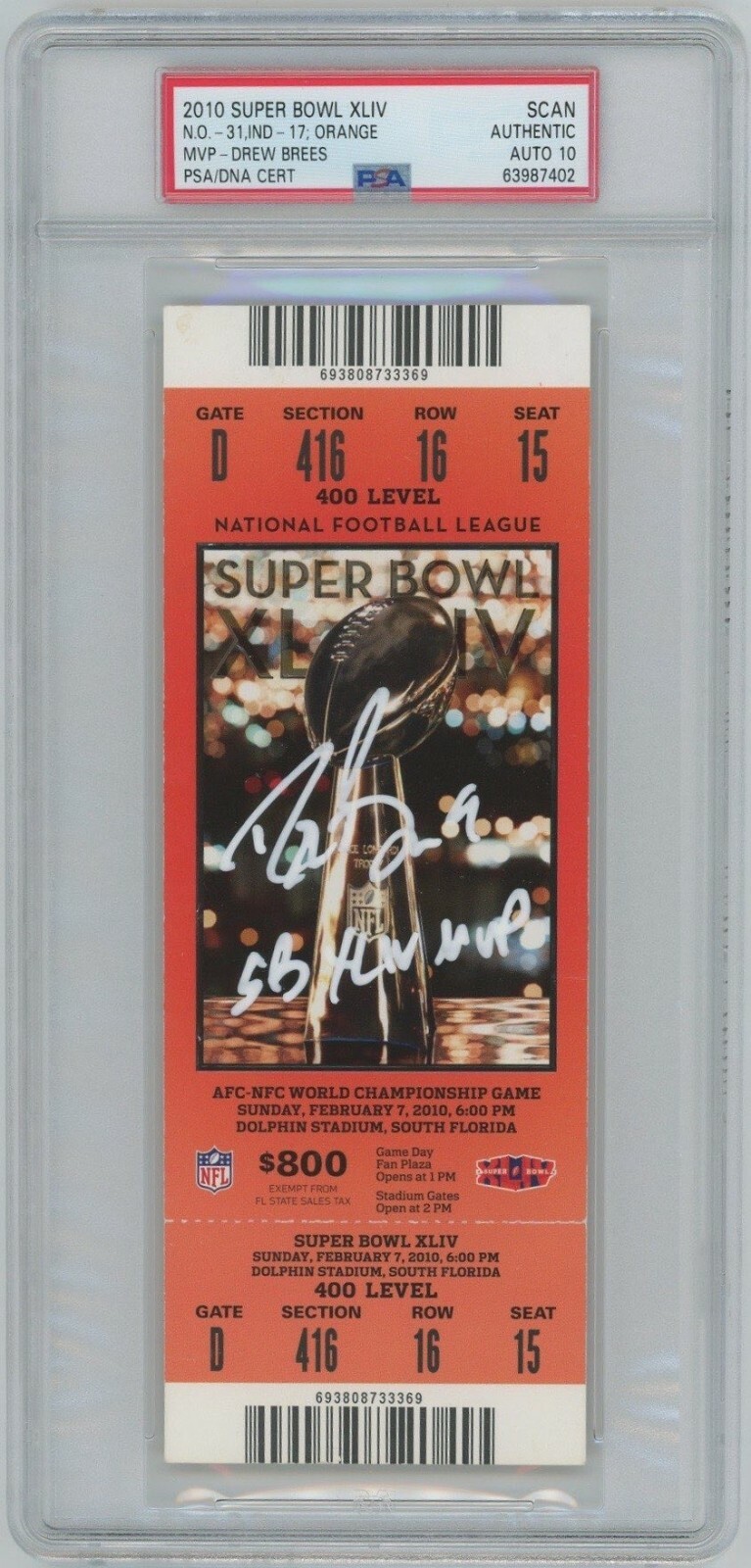 ドリュー ブリーズ　DREW BREES　直筆サインカード　AUTO　NFL Drew Brees New Orleans Saints Autographed 2022 Panini