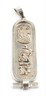 Cartouche Sterling Silver Hieroglyphics Pendant Vintage Fine Unisex Jewellery -1.JPG