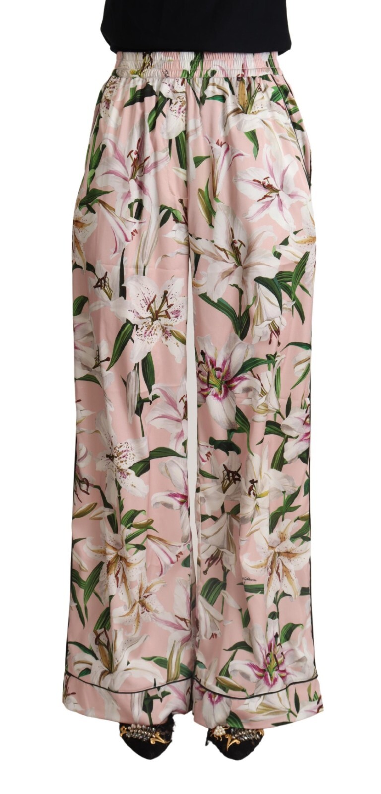 

Брюки DOLCE - GABBANA Широкие брюки розового цвета со средней посадкой IT46/US12/ $1700, Розовый