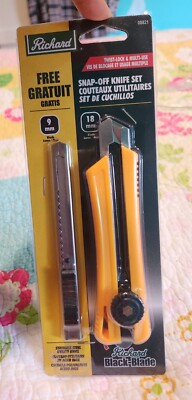 Richard Snap Off Knife Set (9mm)Blade & (18mm)Blade  (2pc Utility Knife Set) New