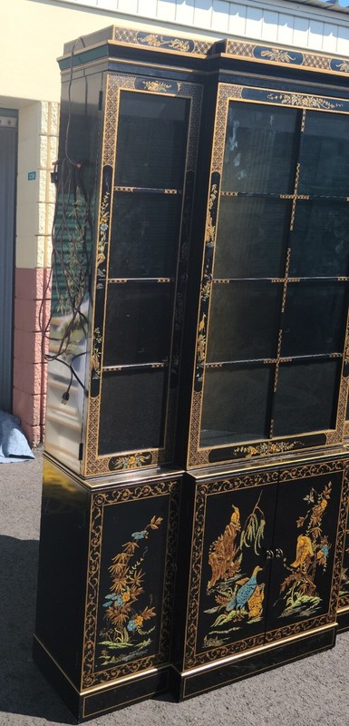 oriental china hutch cabinet