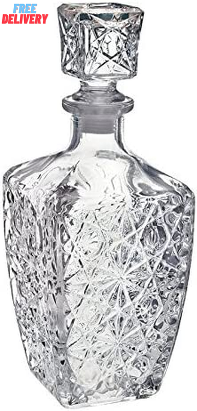 Liquor Bottle Decanter with Stopper Glass (Liquor Bottle 760ML 26 Ounces) Clear