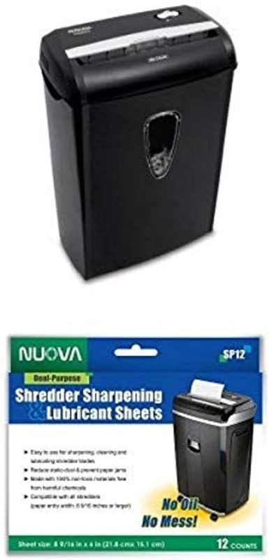 AS890C 8-Sheet Cross-Cut Paper/Credit Card Shredder with Basket and Sharpening a