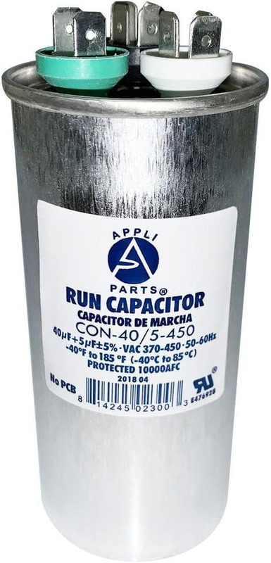Dual Run Capacitor 40+5 Mfd 370/450 VAC for CON-40/5-450 HVAC