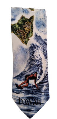 Hawaii Hand Made Tie by Ace Distributing Co. Multicolor Classic Style 100% Poly