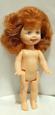 MATTEL CURLY REDHEAD KELLY DOLL with CUSTOM HAIRSTYLE &PARTIAL FACE REPAINT ~EUC