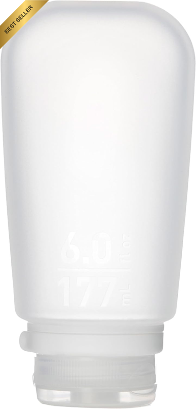 Gotoob+ Refillable Silicone Travel Size Bottles with Locking Cap, Clear, X-Large