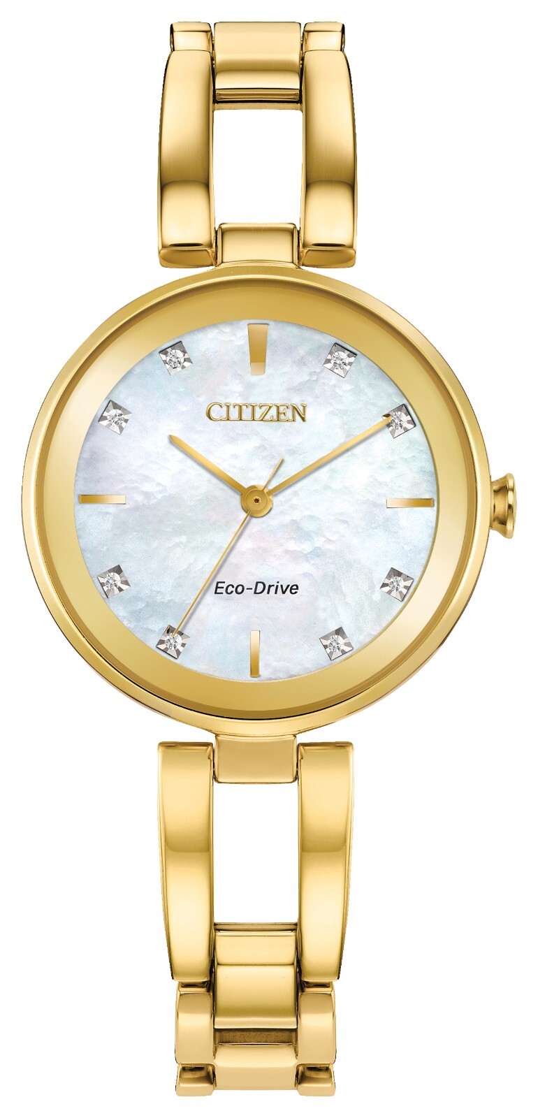 未使用 Citizen Eco-Drive GA1058-59Q Gold Women's Rose Gold Citizen Eco-Drive Axiom Diamond Watch