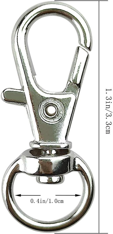 30 Pcs Metal Swivel Lanyard Snap Hook, Key Chain Swivel Hook Lobster Claw Clasp