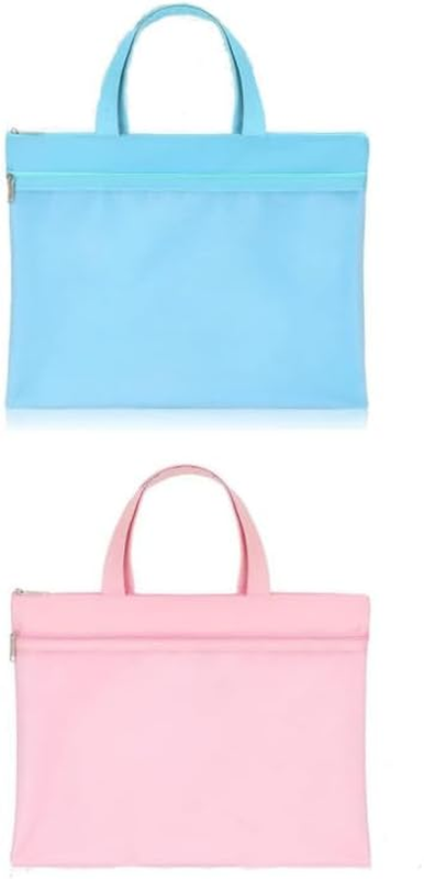 Large Double Pocket Zip File Pouches, 2Pcs Large Double Pocket Waterproof File B