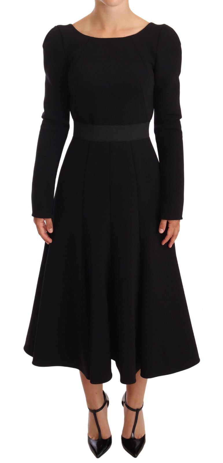 

Платье DOLCE - GABBANA Черное шерстяное эластичное платье-футляр с открытой спиной IT40/ US6 / Рекомендуемая розничная цена 2000 долларов США, Черный